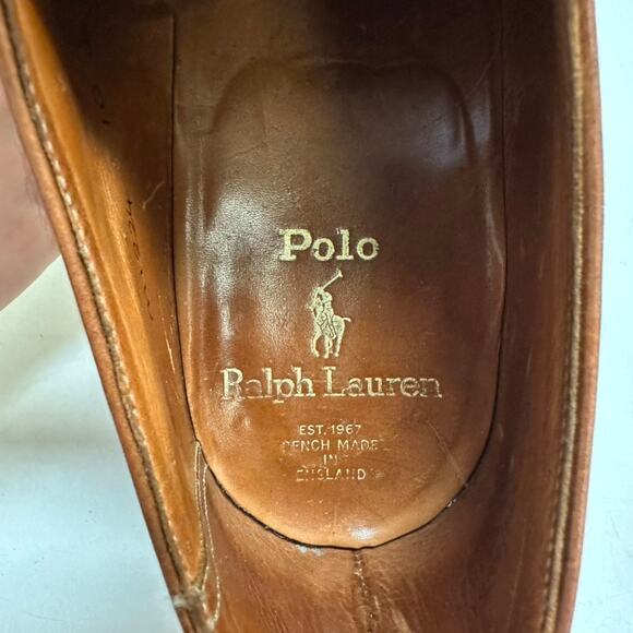 EXCELLENT Crockett & Jones x Polo Ralph Lauren Scotch Grain Cap Toe Bal 10 - Picture 9 of 13